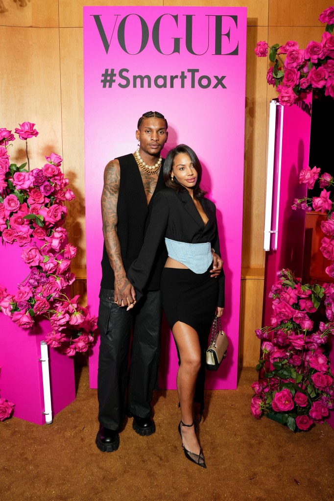 (L-R) Kevin Porter Jr and Kysre Gondrezick attend the Smart Tox kickoff event with Vogue on September 7th in NYC to celebrate the start of New York Fashion Week.