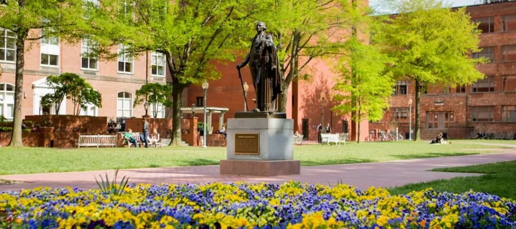 George Washington University's college ranking
