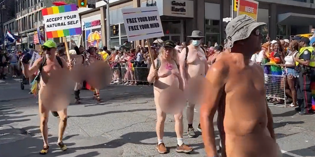 Pride parade naked men in Toronto